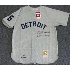 Al Kaline Autographed Tigers Mitchell & Ness Jersey 1968 WS Champs PSA 