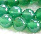 8mm Brazil Green Agate Round Faceted Gem Loose Beads  