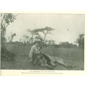  1909 W S Rainsford Lion Hunting Nzoia Plateau Africa 