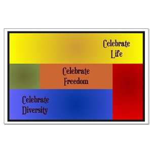  Celebrate Diversity African american Large Poster by 