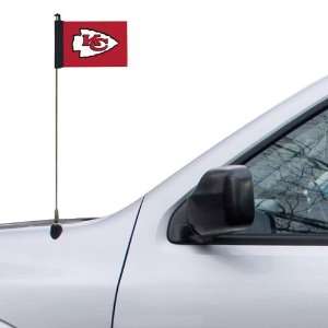  NFL Kansas City Chiefs 4 x 5.5 Red Antenna Car Flag 