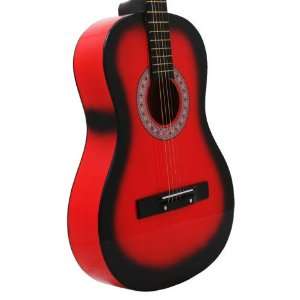  38 Red Acoustic Guitar Combo with Accessories and FREE Stand 