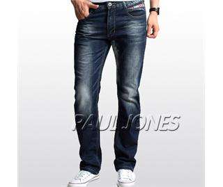 PJ Mens cool Straight Fit Jeans Casual Slim trousers men pants 