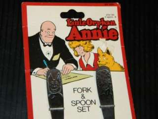 Vintage Orphan Annie & Sandy Spoon & Fork Set NIP  