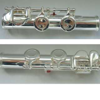18 holes C flute + E key +G SILVER PLATED outfit  