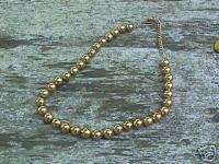 Napier gold beads necklace beautiful vintage costume  