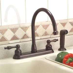 OIL RUBBED BRONZE 2 HANDLE KITCHEN FAUCET W/ SIDE SPRAY  