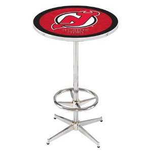 36 New Jersey Devils Counter Height Pub Table   Chrome Base with 