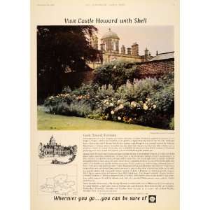  1963 Ad Shell Oil Castle Howard Border Garden Yorkshire 