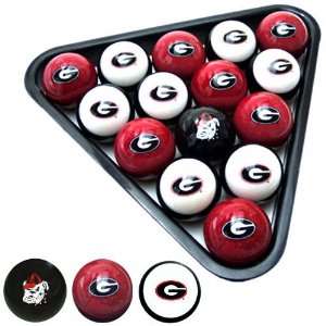    Georgia Bulldogs College Logo Pool Balls Set: Sports & Outdoors