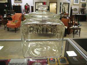   Antique Early 20th Century Glass Planters Mr Peanuts Peanut Jar  