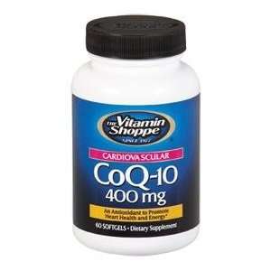  Vitamin Shoppe   Coq 10, 400 mg, 60 softgels Health 