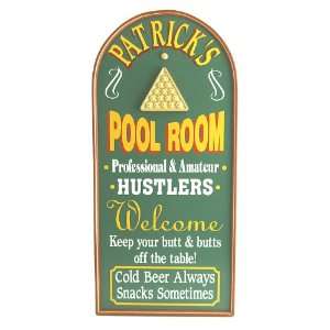 Personalized Pool Room Plaques