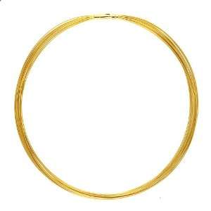   14k Yellow 21 Strands 0.5mm   18 Inch Necklace   JewelryWeb Jewelry