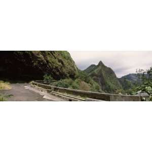 Road Passing Through a Mountain Range, Old Pali Highway, Oahu, Hawaii 