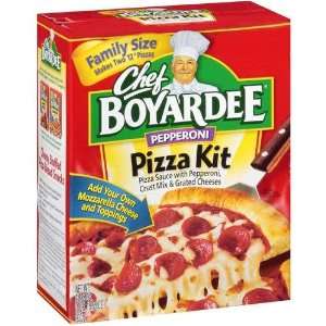 Chef Boyardee Pizza Kit, Family Size, Pepperoni, 31.85 oz (Pack of 6 