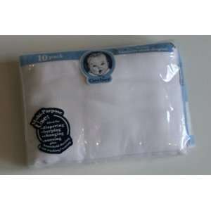    Gerber 10 Pack Flat Fold Birdseye Cloth Diapers White: Baby