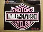Harley Davidson Giant Pink Chenille Bar & Shield Emblem Patch