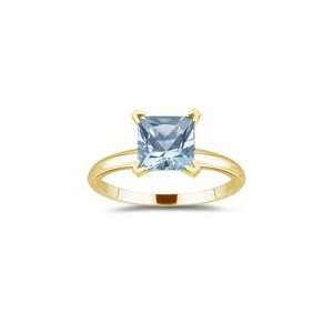  0.65 Cts Aquamarine Solitaire Ring in 14K Yellow Gold 10.0 
