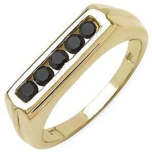  0.40 Carat 14K Yellow Gold Plated Sterling Silver Genuine 