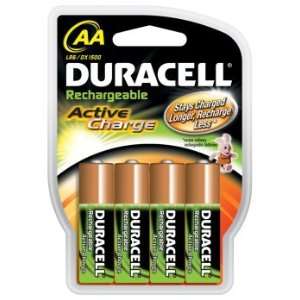  Duracell Rechargeable NiMH AA Batteries Pre Charged 4 Pack 