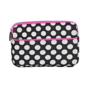  For  Kindle Fire White Dot Black Hot Pink Zippers 