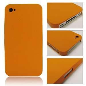  (Orange) Hard Plastic Case for iPhone 4 +Free Screen 