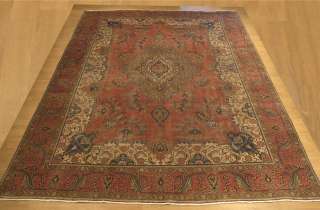12 Handmade Antique 1930s Persian Tabriz Serapi Wool Rug Great 