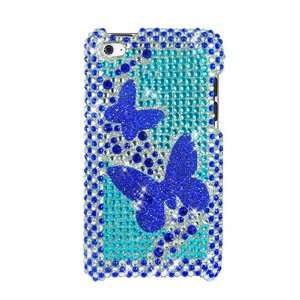   Full Diamond Case Blue Butterfly with Blue Cell Phones & Accessories