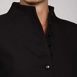 Emily Womens Black Nehru Collar Suit  