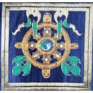  Eight Auspicious Tibetan Symbols   The Wheel   Pure Silk 