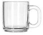 LARGE CLEAR GLASS TEA CUP / COFFEE MUG : BRAND NEW : SHOT CUPS 