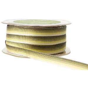  May Arts 3/8 Inch Wide Ribbon, Olive and Light Green Ombre 