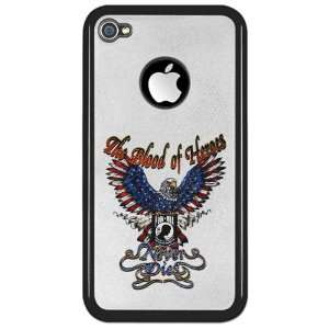   4S Clear Case Black POWMIA The Blood Of Heroes Never Dies and US Flag