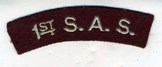 WWII British Patch 1st S.A.S.  