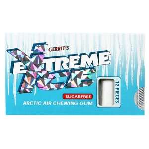 Gerrits Extreme Ice Sugar Free Chewing Gum, Arctic Air, 12 Count 