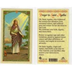   : Saint/St. Agatha Holy Card Patron of Breast Cancer: Everything Else