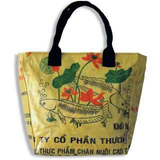 Eco Handbag Tote Recycled Rice Bag STOPstart Cambodia  