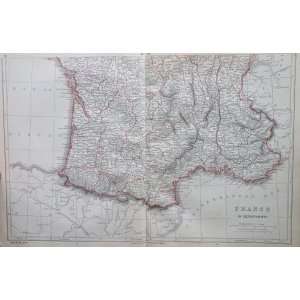  Lowry Map of France   Southern (1853)