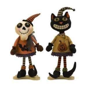  Halloween Standing Ghost and Cat   Set of 2: Home 