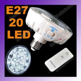 Rechargeable Emergency 20 LED Light Lamp Remote Control EP 701 E27 