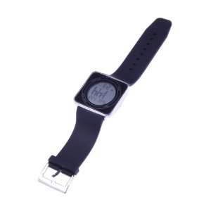   Digital Alarm Touch Screen LED Black Unisex Wrist Watch: Sports