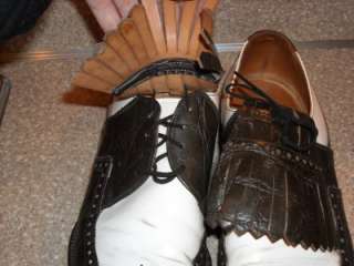   JOHNSTON & MURPHY Aristocraft VINTAGE golf shoes brown white wingtip