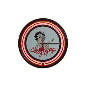   Betty Boop 16 Neon Clock with Black Frame 