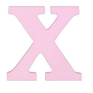  8 Inch Wall Hanging Wood Letter X Pink Toys & Games