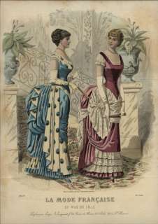 ORIGINAL MODE FRANCAISE 1883 Hand colored prints  