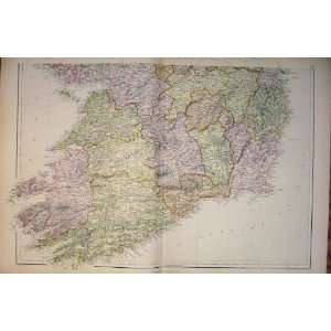  Ireland South Geographical Map Antique Print Maps Art 