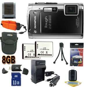 Olympus TG 610 14 MP Digital Camera (Black) (228075) 8GB SDHC Super 