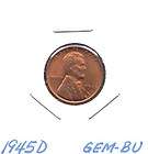 BU** 1945 D LINCOLN WHEAT CENT PENNY