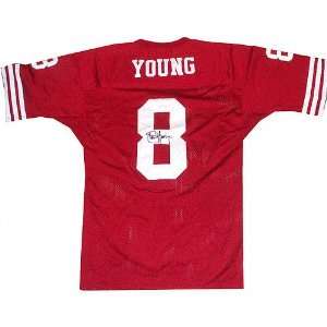 Steve Young San Francisco 49ers Autographed Jersey:  Sports 